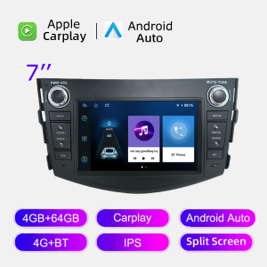 2 Din Carplay Android Auto GPS Navigation 7 Multimedia Player for Toyota RAV4 Rav 4 2006-2012 FM Audio Stereo Head Unit