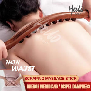 Wooden Guasha Scraping Stick Massage Roller Body Spa Therapy Tool Wooden Guasha Scraping Shoulder Neck Waist Stick Massage Tools Massager for Back