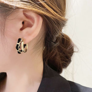 Sterling Silver Needle Velvet Chain Earrings French Style Ear Ring Elegant Womens Minimalist Fashion Popular Personalized Accessible Luxury Earrings