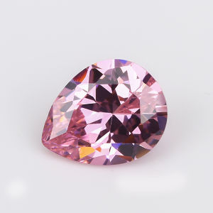 High Carbon Diamond Pear Shaped Multi Color Zirconia Artificial Gemstone Ring Jewelry Setting Ladies Fashion Accessories