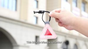 Độ Sáng Cao Tam Giác Phản Quang Tấm Cảnh Báo Xe Đạp Da PVC Mặt Dây Chuyền Đi Xe Ban Đêm Phong Cách Hiện Đại Phụ Kiện An Toàn Khi Đi Xe Đạp