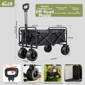 winpolar | Electric Folding Camping Trolley Wide Wheels