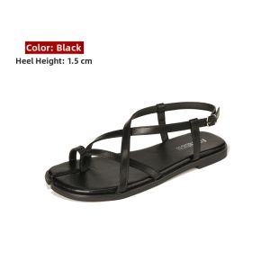 MIFEI | Comfortable Leather Flat Toe Separated Sandals