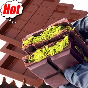 1/2pcs Dubai Chocolate DIY Making Mold Silicone Rectangular Mold for Filling Chocolate Candy Bars Easy To De-Mold