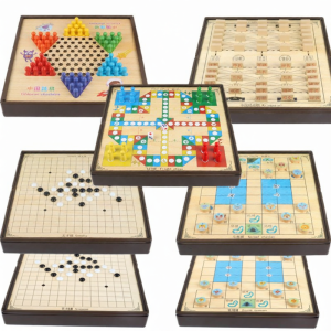 Multi-Function Wooden Board Game Set