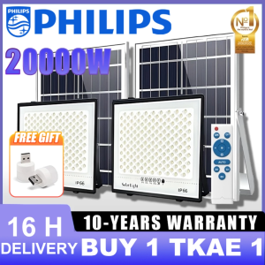 BUY 1 TAKE 1 Solar Light 10000W Super Battery Life Outdoor Waterproof Solar Flood Light With Solar Panel Original 606LED 680000mAh garden lamp room night light bulb for courtyard automatic with remote
