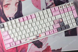 Ghost Slayer Butterfly Chara Keycaps PBT Material Heat Sublimation Height Ergonomic Design Non-glaring Original Height