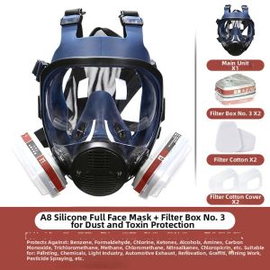 Toxic Gas Acid and Fume Resistant Full Face Mask