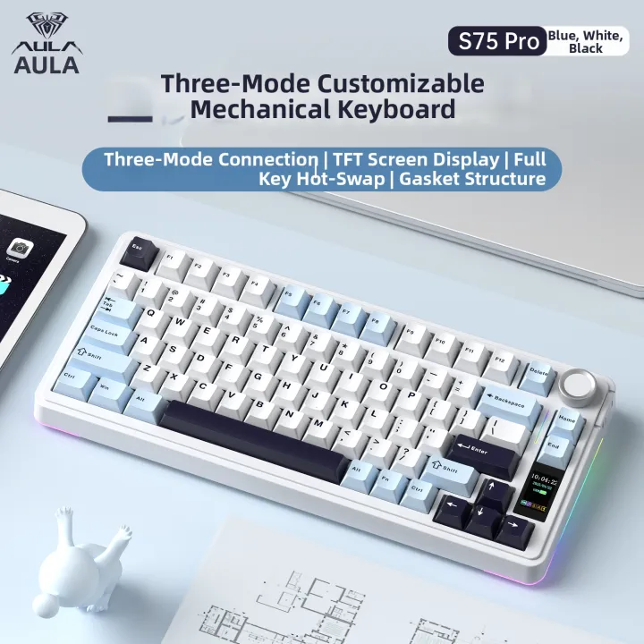 AULA | Triple Mode Mechanical Keyboard Digital Display
