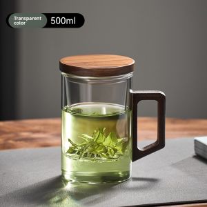 GIANXI | Large Capacity Tea Infuser Glass Cup for Men