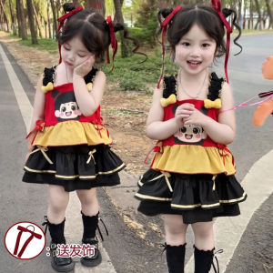 Bộ Đồ Mùa Hè Cho Bé Gái Quần Áo Biểu Diễn Hai Mảnh Quần Áo Trẻ Em Thời Trang Mùa Hè Bộ Đồ Hai Mảnh Cho Bé Gái