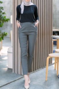 CELANA CHINO WANITA PINGGANG KARET CELANA PENSIL WANITA CELANA KERJA WANITA