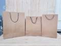 (Isi 12pcs) Paper bag polos R7 20x10x25 tas kertas coklat / paper bag murah polos. 