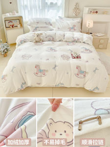 ผ้าคลุมหมอนผ้าขนแกะคอตตอนโพลีเอสเตอร์เนื้อหนา ผ้าขนแกะไหมนม ผ้าฝ้ายโพลีเอสเตอร์ ผ้าฝ้ายโพลีเอสเตอร์สองด้าน อุปกรณ์เสริมสำหรับฤดูหนาว