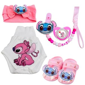 Disney | A Baby Girl Feeding Set Featuring Pacifiers Pacifier Clips Crawling Pants Hair Bands and Shoes Is a Super Beautiful Travel