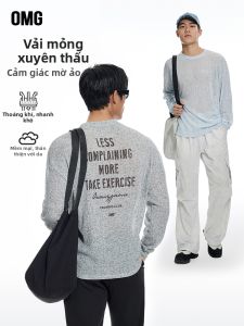 omg | Áo Thun Dài Tay Họa Tiết Hoa Nhẹ Nhàng cho Nam