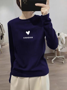 Womens Slim Fit Long Sleeve T-Shirt Pure Cotton Printed Thin High-End Feeling Summer Autumn Seasonal Office School Outdoor Activity Suitable