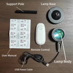 Sunset Projection Light Remote Control 16 Color Ambient Night Light Bedroom Decoration Background Wall Photography Props