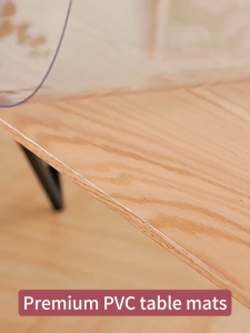 🇸🇬 (1.5mm thickness) Clear PVC Table Mat - Easy Cleaning Tablecloth Transparent Plastic Sheet Desk Cloth Anti Scratch Floor Cover