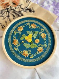 Traditional Embroidery DIY Material Kit 3D Embroidery Handmade Craft Heritage Craftsmanship Floral Pattern Home Fabric Art