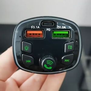 (JMB) Q7 Bluetooth Audio With USB Type-C FM Radio Transmitter Car Charger