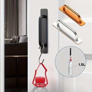 Self-Stick Instant Cabinet Drawer Handles Pulls - 5.8 inch Stainless Steel Adhesive Door Handles No Drilling Design