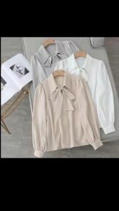 KEMEJA WANITA GANGNAM POLOS//KEMEJA KOREAN STYLE// KEMEA KERJA WANITA // TERBARU