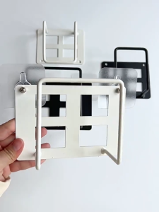 No Drill Self Adhesive Modem Storage Rack Easy Install Household Wifi Router Wall Organizer