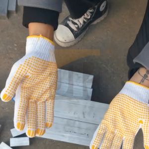 New 12pairs Rubber Coated Gloves Cotton String Knitted  Construction industrial Gloves