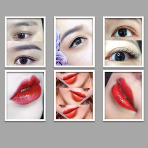 Beauty Salon Decoration Painting Nail Beauty Eyelash Beauty Tattoo Embroidery Poster Beauty Salon Wall Decoration Background Wall Free Punch and Nail