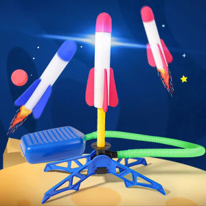 Outdoor Foot Launcher Rocket Toys Safety Outdoor Sports Air Pressed Stomp Rocket Pedal Game for Children Foot Family Game Toys
