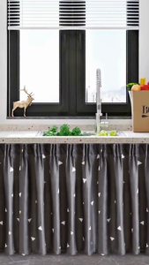 Langsir Kabinet Dapur Singki Kitchen Cabinet Curtain Tirai Langsir Cabinet Sinki Dapur Pelekat DP