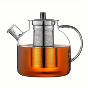 Thick-glass high-temperature resistant tea pot household filter tea water pot can be heated by open flame