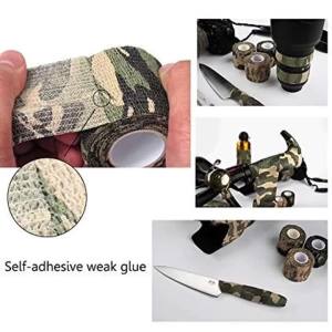 6 Rolls Non-woven Cohesive Bandage Wraps Camouflage Self-adhesive Tape Pet Bandages Camouflage Tape