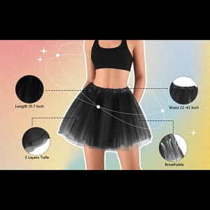 SHPYHT Adults Teens Girl Tutu Ballet Skirt Tulle Costume Fairy Party Hens Nigh