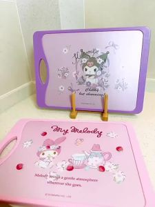 100% Authentic Sanrio Hello Kitty Cutting Board Antibacterial Anti-skid Chopping Boards Kuromi Kitchen Non-slip Board Cinnamoroll Food Grade PP & Stainless Steel Material Melody LFB191