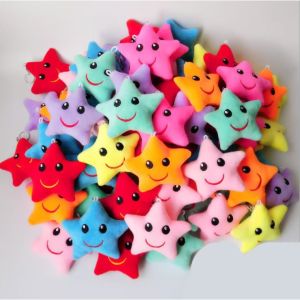 Free gift Cute Small Mix Color 8cm Star Keychain Suitable For Kids Stuffed Toys Lanyard Kechain Murah