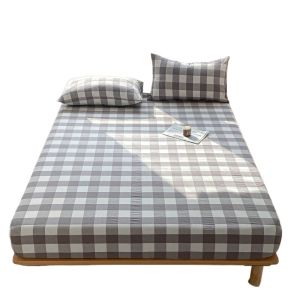 Pure Cotton Bed Canopy Full Wrap Solid Color Dustproof Mattress Protector Anti-Slip Cover 1.8m Bed Cover for Universal Use