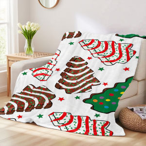 Beast Kingdom | Xmas Tree Cookies Printed Blanket Suitable For Sofa Beds Offices Travel Camping Chairs Warm Woolen Blankets
