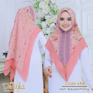 HIJAB INSTAN KHIMAR SYARI MOTIF DC 646 CERUTY BABYDOLL PREMIUM BY DESVIKA