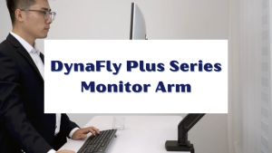 *CLEARANCE* Flight™ Dynafly PLUS Premium Single Heavy Duty Monitor Arm Fits Monitor Screens up to 49 Inch & 20Kgs USB3.0 x 2 Monitor Mount Vesa Monitor Stand Dynamic Spring Mechanism International Vesa Compatible