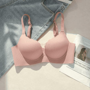 Seamless Round Cup Underwear Womens Small Breasts Gathered To Show Big and Thick New Bra