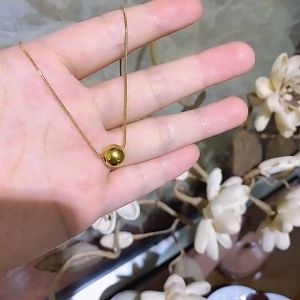 HYP Accessories Shop สร้อยคอสแตนเลสจี้วงกลม เรียบง่าย หรูหรา ไม่เยอะไปไม่น้อย 1613#