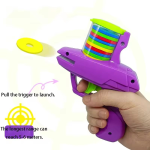 Carrot Frisbee Launcher Toy Chew Resistant Durable Dog Cat Interactive Fetch Game with 15pcs Reusable EVA Foam Pet Hunting Toy