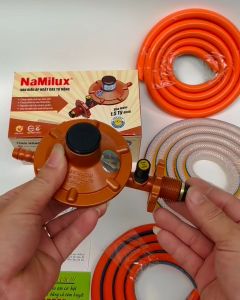 Van gas tự động NAMILUX + DÂY dẫn gas Tự động ngắt gas Lắp cho Tất cả các bình gas Trừ bình đỏ Xanh van chụp