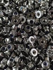 Premium SS 2-20Pcs 304 Stainless Steel Flange Lock Nut with Nylon Insert – Hexagon Locknut M4 M5 M6 M8 M10 M12 DIN6926