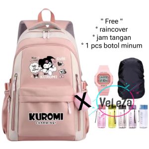 Tas ransel SANRIO KUROMI ransel anak perempuan sekolah SD SMP kapasitas tas besar tas ransel backpack fashion tas kuromi tas ransel