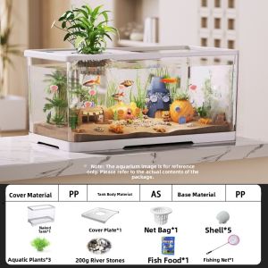 KUOTING | Automatic Filtration and Oxygenation Self-Cycling Fish Tank