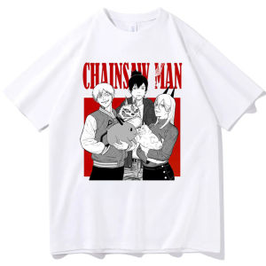 Bandai | Chainsaw Man cotton shirt teen University graphic Grunge Retro t-shirt Classic Punk 2000s Trendy