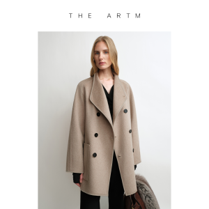 Reversible Silk Camel Hair Coat Women
